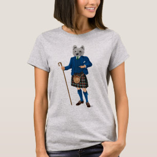 西ハイランドテリアinキルト2 tシャツ