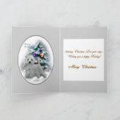 西ハイランドホワイトテリアのクリスマスプレゼント シーズンカード (内部)