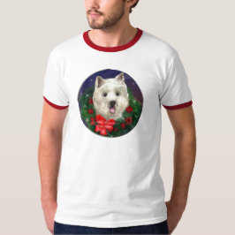 西ハイランドホワイトテリアのクリスマスプレゼント Tシャツ