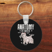 西ハイランドホワイトテリアの解剖学 キーホルダー (正面)