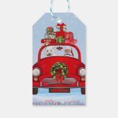 西ハイランドホワイトテリア犬とサンタクロース ギフトタグ (裏面)