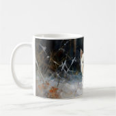 西ハイランドホワイトテリア雪のクリスマスを許可 コーヒーマグカップ (左)