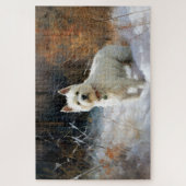 西ハイランドホワイトテリア雪のクリスマスを許可 ジグソーパズル (縦)