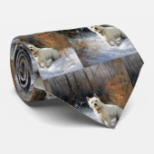 西ハイランドホワイトテリア雪のクリスマスを許可 ネクタイ (ロール)