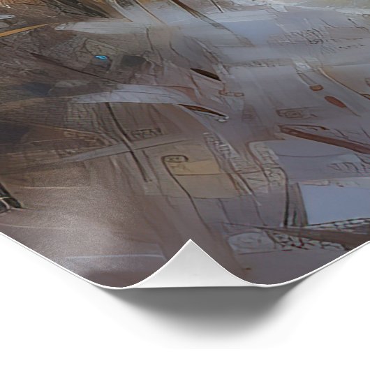 西ハイランドホワイトテリア雪のクリスマスを許可 ポスター (コーナー)