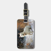 西ハイランドホワイトテリア雪のクリスマスを許可 ラゲッジタグ (正面縦)