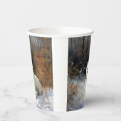 西ハイランドホワイトテリア雪のクリスマスを許可 紙コップ (左)