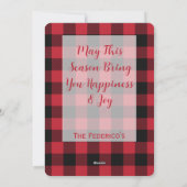 西ハイランド犬とサンタハットバッファロープレイド シーズンカード (裏面)