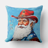 西ハットクリスマスにサンタの陽気な声 クッション (正面)