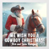 西ハットクリスマスのサンタクロース ウィンドウサイン (シート)