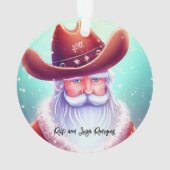 西ハットクリスマスのサンタクロース オーナメント (裏面)