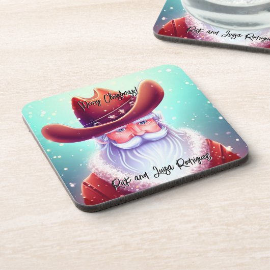 西ハットクリスマスのサンタクロース コースター (左側)