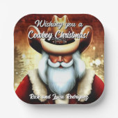 西ハットクリスマスのサンタクロース ペーパープレート (正面)
