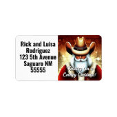 西ハットクリスマスのサンタクロース ラベル (正面)