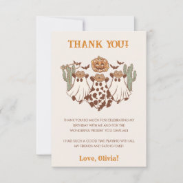 西ハロウィンカウボーイバースデーパーティー サンキューカード