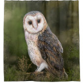 西バームフクロウシャワーカーテン シャワーカーテン (正面)