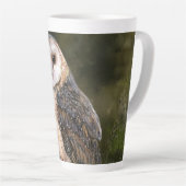 西バーンフクロウミグンド水絵画彩画  カフェラテマグ (右アングル)