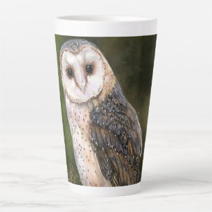 西バーンフクロウミグンド水絵画彩画 カフェラテマグ