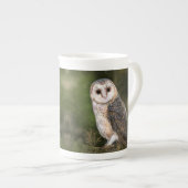 西バーンフクロウミグンド水絵画彩画  ボーンチャイナマグカップ (正面右)