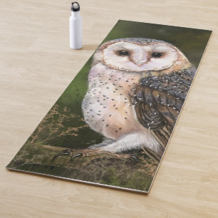 西バーンフクロウミグンド水絵画彩画 ヨガマット