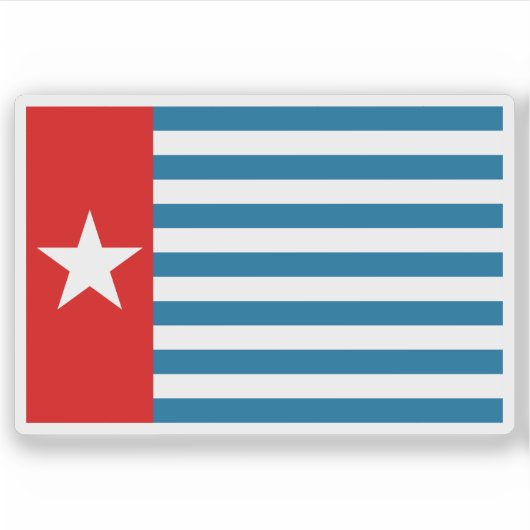 西パプア諸島国旗 シール (正面)