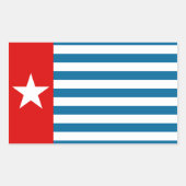 西パプア 長方形シール (正面)