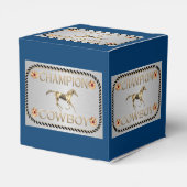 西パーティーの好意またはギフトボックスのチャンピオンカウボーイ フェイバーボックス (裏面サイド)