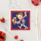 西パーティーカウボーイキッドオンスティックホース スタンダードカクテルナプキン (インサイチュ)