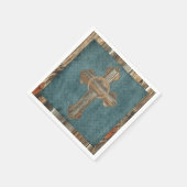 西パーティーバーンウッドクロスとロープナプキン スタンダードカクテルナプキン (角)