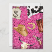 西パーティー、西招待状のCowgirパーティー 招待状 (裏面)