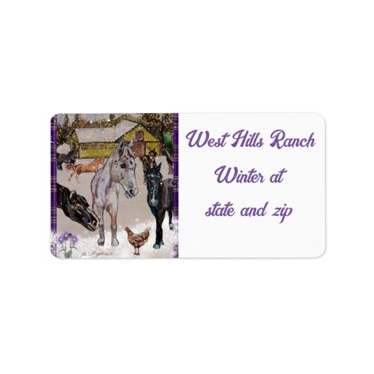 西ヒルズ牧場の冬 ラベル (正面)