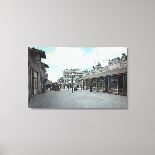 西ビューからパイクロンビーチ, CA キャンバスプリント (正面)