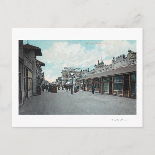 西ビューからパイクロンビーチ, CA ポストカード (正面)