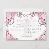 西ピンクチャロキンセアニラ日付を保存 招待状 (正面)