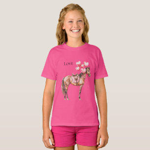 西ピンクバルーン馬 Tシャツ