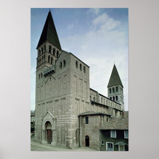 西ファサードの眺め、10-11世紀 ポスター (正面)