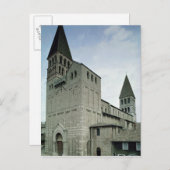 西ファサードの眺め、10-11世紀 ポストカード (正面/裏面)