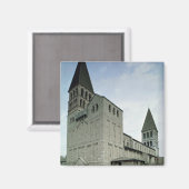 西ファサードの眺め、10-11世紀 マグネット (正面/裏面)