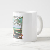 西フランスのインディビーチ旅行ポスター ジャンボコーヒーマグカップ (正面右)