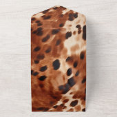 西ブラウンクリームカウボーイコウィド オールインワン招待状 (外側)