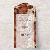 西ブラウンクリームカウボーイコウィド オールインワン招待状 (内側)