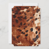 西ブラウンクリームカウボーイコウィド 招待状 (裏面)