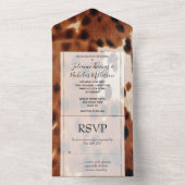 西ブラウンブラックカウボーイコウィド オールインワン招待状 (内側)