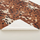 西ブラウンブラックカウボーイコウィド シェルパブランケット (3/4)