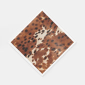 西ブラウンブラックカウボーイコウィド スタンダードランチョンナプキン (角)