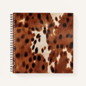 西ブラウンブラックカウボーイコウィド ノートブック (正面)