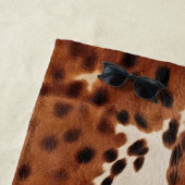 西ブラウンブラックカウボーイコウィド ビーチタオル (インサイチュ)