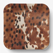 西ブラウンブラックカウボーイコウィド ペーパープレート (正面)