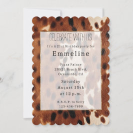 西ブラウンブラックカウボーイコウィド 招待状