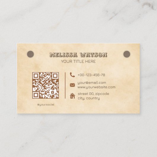 西ブラウンQRコード南 名刺 (裏面)